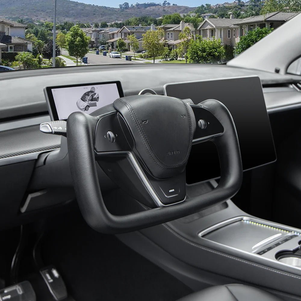 Yoke Steering Wheel for Tesla Model 3/Y (Inspired by Model X/S Yoke Style) - T-Launch