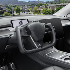 Yoke Steering Wheel for Tesla Model 3/Y (Inspired by Model X/S Yoke Style) - T-Launch