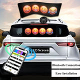 Auto zadní okno led flexibilní displej obrazovky app dálkový řadič