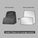 Lasikatto / kattoluukun aurinkovarjo Tesla Model 3(2017-2020) Aurinkosuojan lisävarusteet