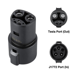 SAE J1772 naar Tesla Oplaadadapter 60Amp / 250V AC voor Tesla Model S/X/3/Y, voor niveau 1 - niveau 2 opladen, Type 1 laadstation, IP54 weerbestendig