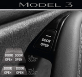 Tesla Model3/Y Unlock Door Switch Decals - Night Glowing Or White (2017-2023)