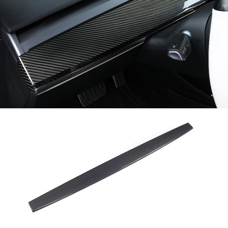 [Real Carbon Fiber] Model 3 / Y Dashboard Cover Center Consoles Dash Covers Cap (2017-2023) - TESLAUNCH