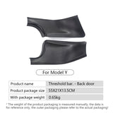 Carbon Fiber Color Door Sill Protector + Trunk Sill Protector for Tesla Model Y 2021-2024