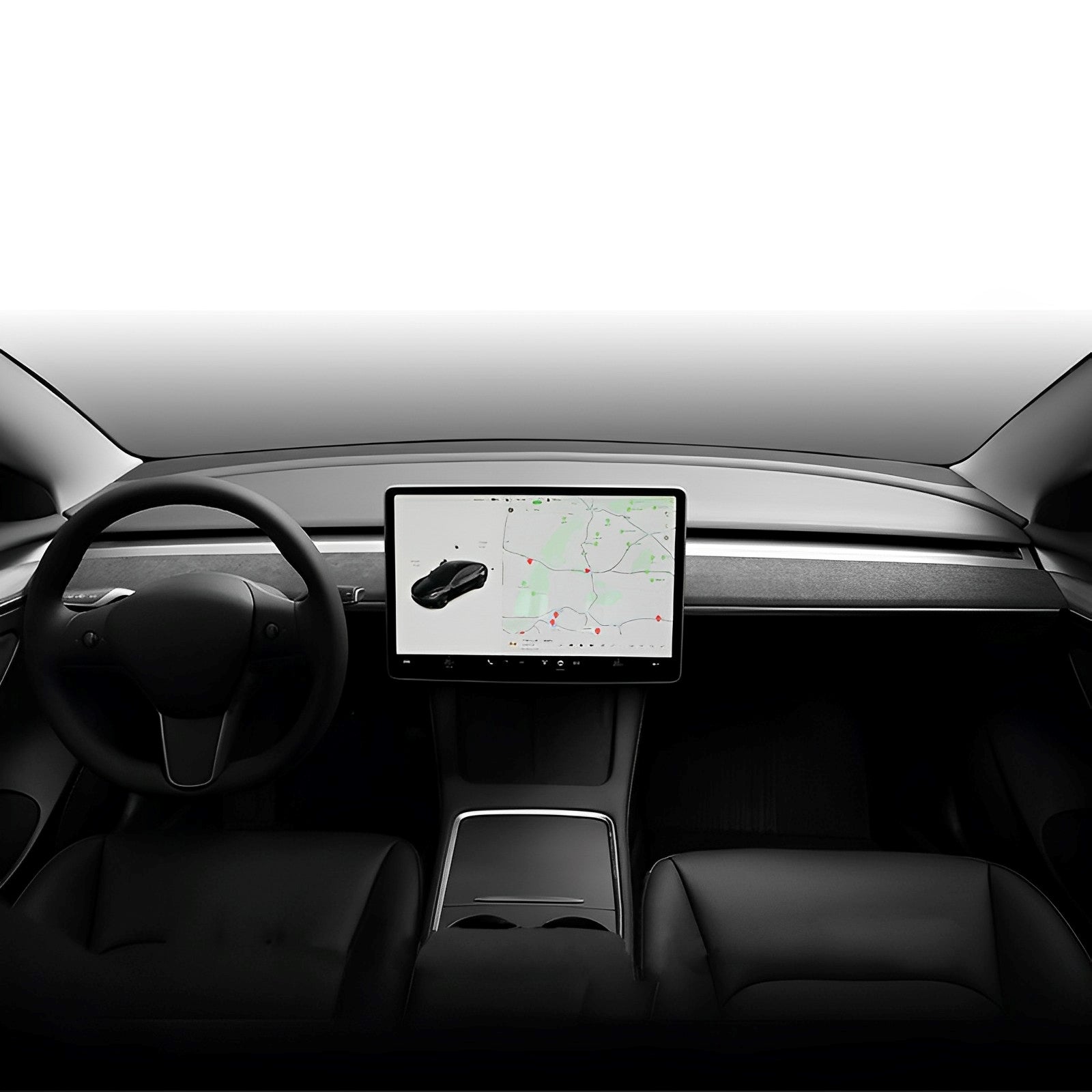 Housse de protection pour tableau de bord Tesla Alcantara pour modèle 3/Y (2017-2023)