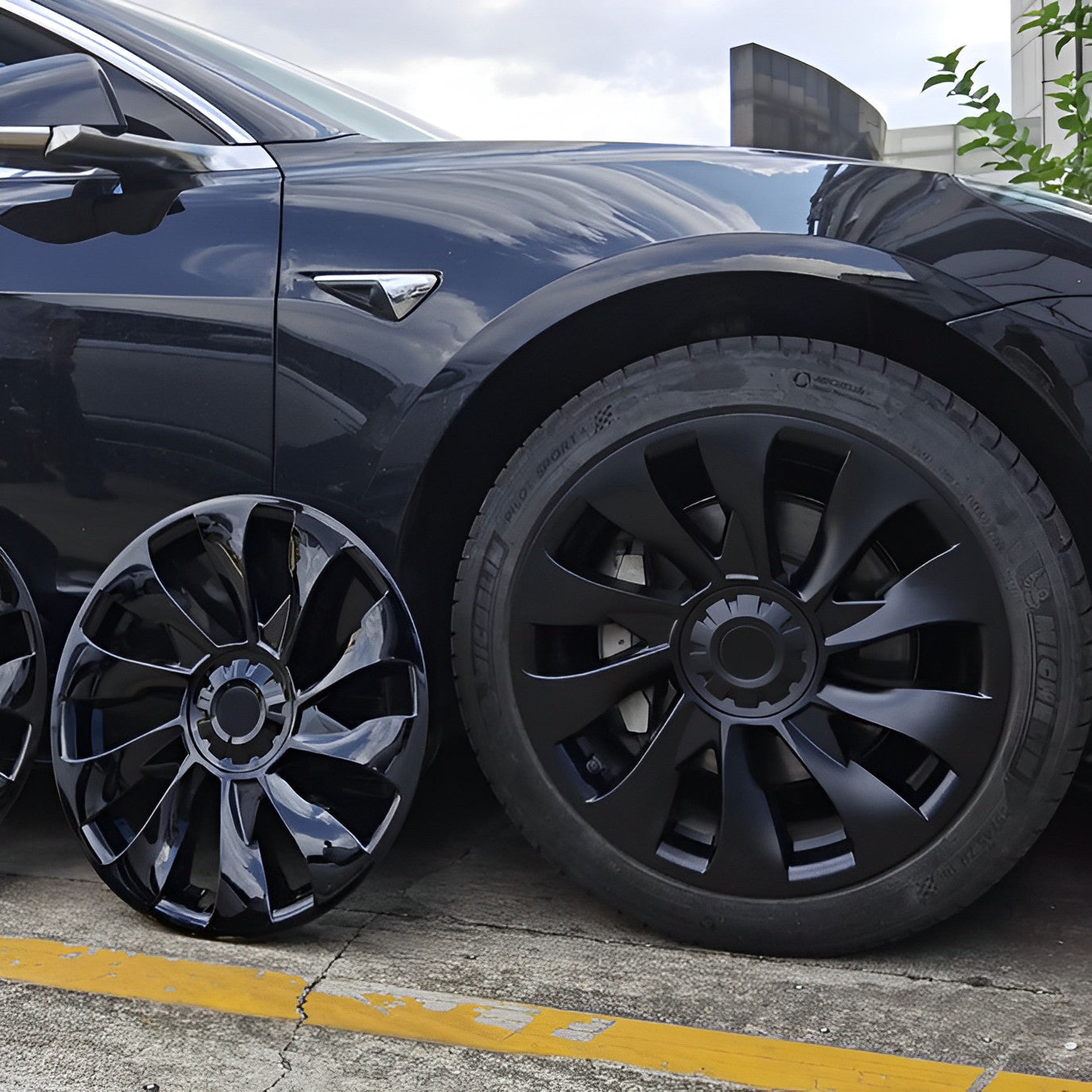 Tesla Model 3 enjoliveurs de roue de style performance – Enjoliveurs de  roue de style Uberturbine 18 (4 pièces), stylo jante tesla model 3 
