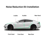 Kit di tenuta per porte insonorizzata Kit di riduzione del rumore del vento per Tesla Tutto Models  (2012-2023)