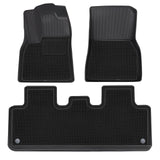 Model Y Floor Mats All Weather Double Layer Flocking TPE for Tesla(2020-2024)