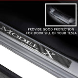 Carbon Fiber Door Sill Protector Cover For Tesla Model X (2015-2020)
