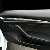 [Real Carbon Fiber] Door Trim Cover For Tesla Model 3, Front Door Trim Panel Caps (2021-2023) - TESLAUNCH