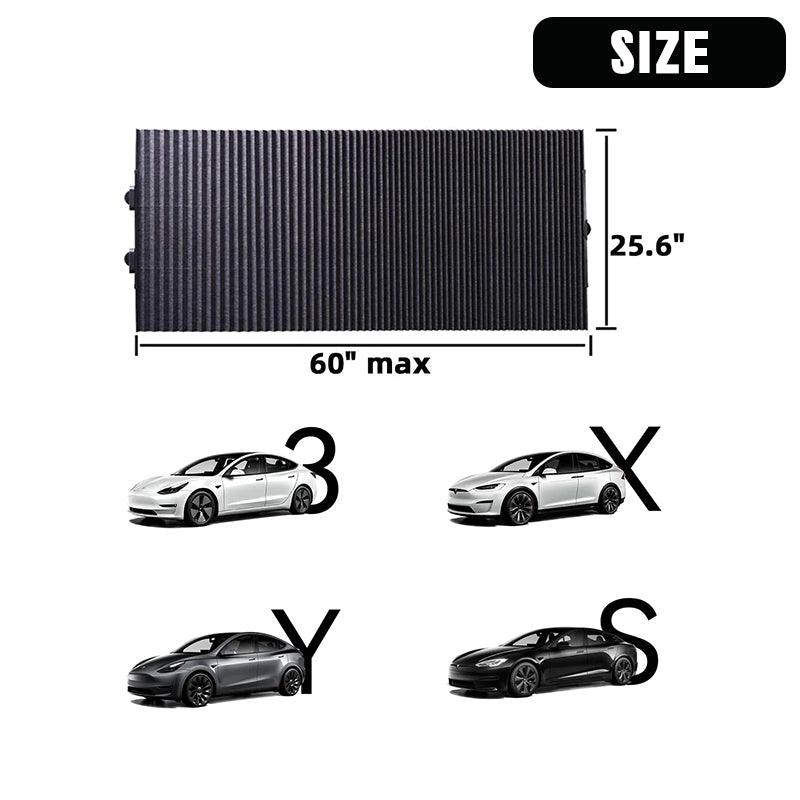 Retractable Windshield Sun Visor Shade for Tesla Model S/X/3/Y(2012-2023)  With Suction Cups - TESLAUNCH