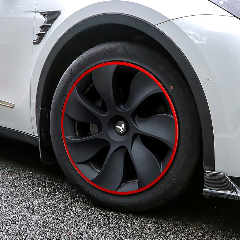 Protecteur de jante de roue en alliage d'aluminium rouge, convient à toutes  les voitures (4 pièces) - 19 / Red