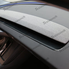 2024+ Model 3 Highland Dashboard Cover Segmented Long Decorative Strip (Carbon Fiber Pattern ABS) for Tesla - T-Launch