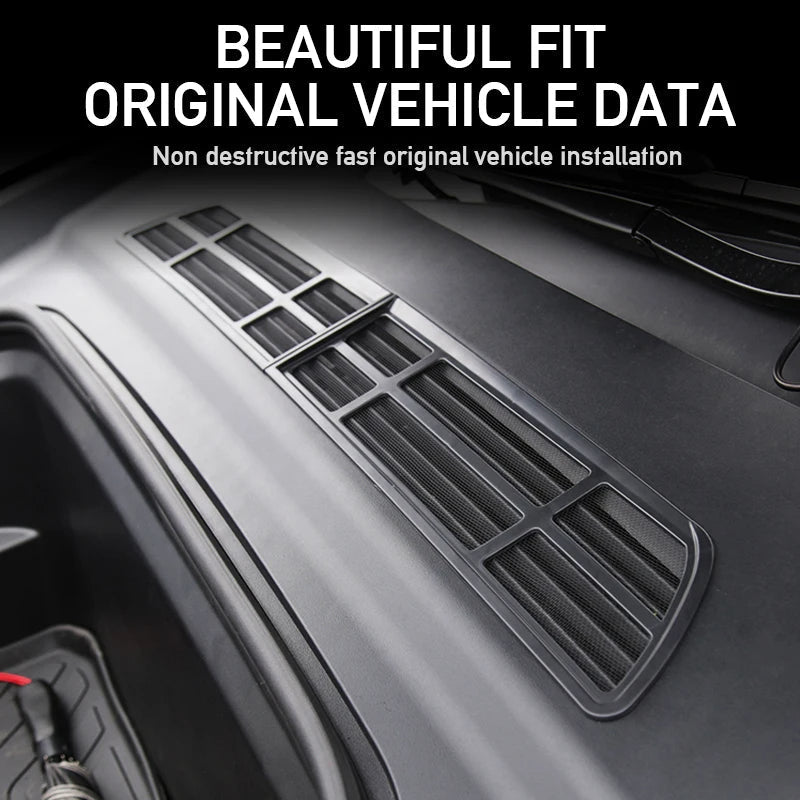 2024+ Model 3 Highland Front Standby Storage Box Cover Air Conditioner Air Inlet Protective Mesh Grill Panel for Tesla - T-Launch