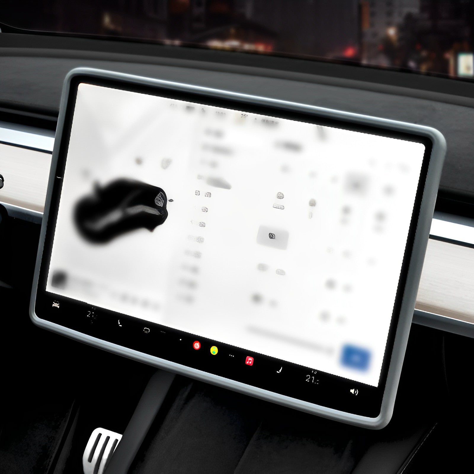 Silikon-Schutzrahmen für Tesla Model 3/Y-Bildschirm