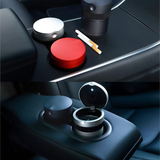 Vehicle Ashtray with Smell-proof Lid and LED Light for Tesla Model 3/Y/X/S (2012-2024）