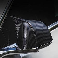 Tesla Model 3 GT Style Carbon Fiber Mirror Caps (Carbon Fiber Pattern ABS) (1 pair) (2017-2023) - TESLAUNCH