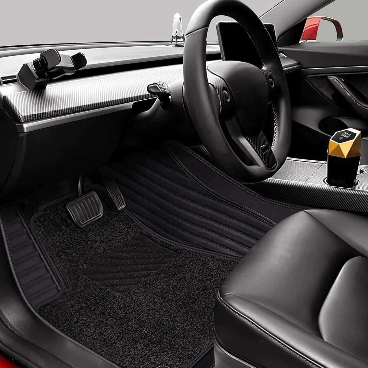 Dubbellaags met deken vloermat voor Tesla Model S Accessoires (2014-2020)