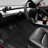 Dobbeltlag med tæppegulvmåtte til Tesla Model S tilbehør (2014-2020)