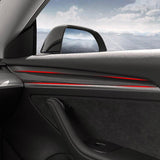 [Real Carbon Fiber] Door Trim Cover For Tesla Model 3, Front Door Trim Panel Caps