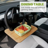 Model S3XY Bamboo Steering Wheel Tray (2012-2023) - TESLAUNCH