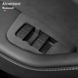 Tesla Osłona przycisku przełącznika okiennego z Alcantary do Model 3/Y (2017-2023)