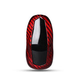 [Fibra de carbono real] Model S/3/Y Capa do chaveiro, porta-chaveiro (2012-2023)