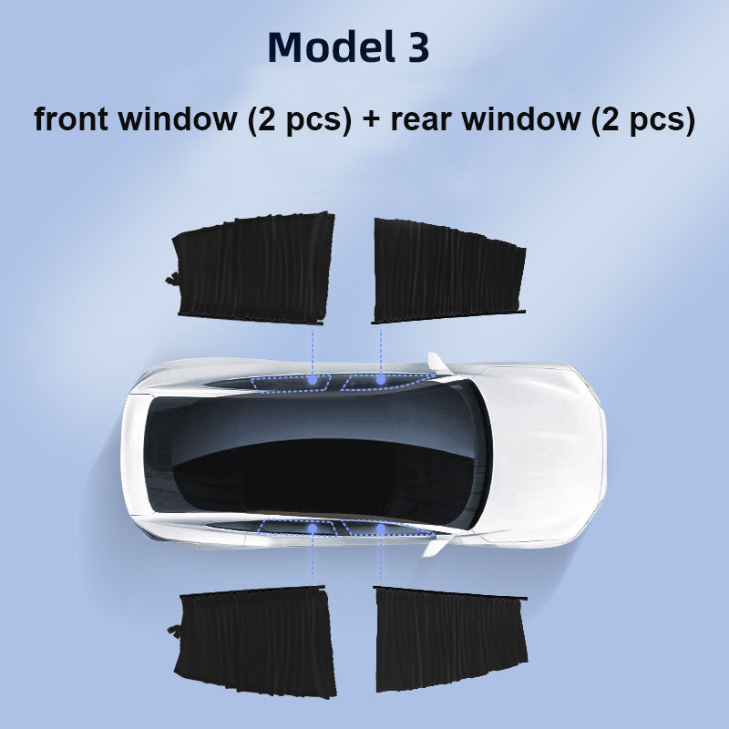 Auto Sonnenschutz FüR Tesla Model 3/Y/X Auto Fensterschutz, UV Strahle –