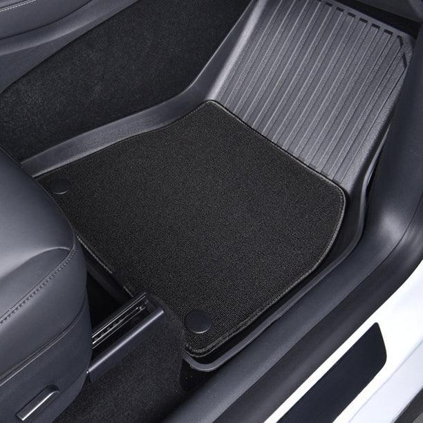 Model 3 Floor Mats All Weather Double Layer Flocking TPE For  Tesla(2017-2023)