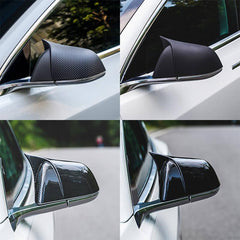 Tesla Model 3 GT Style Carbon Fiber Mirror Caps (Carbon Fiber Pattern ABS) (1 pair) (2017-2023) - TESLAUNCH