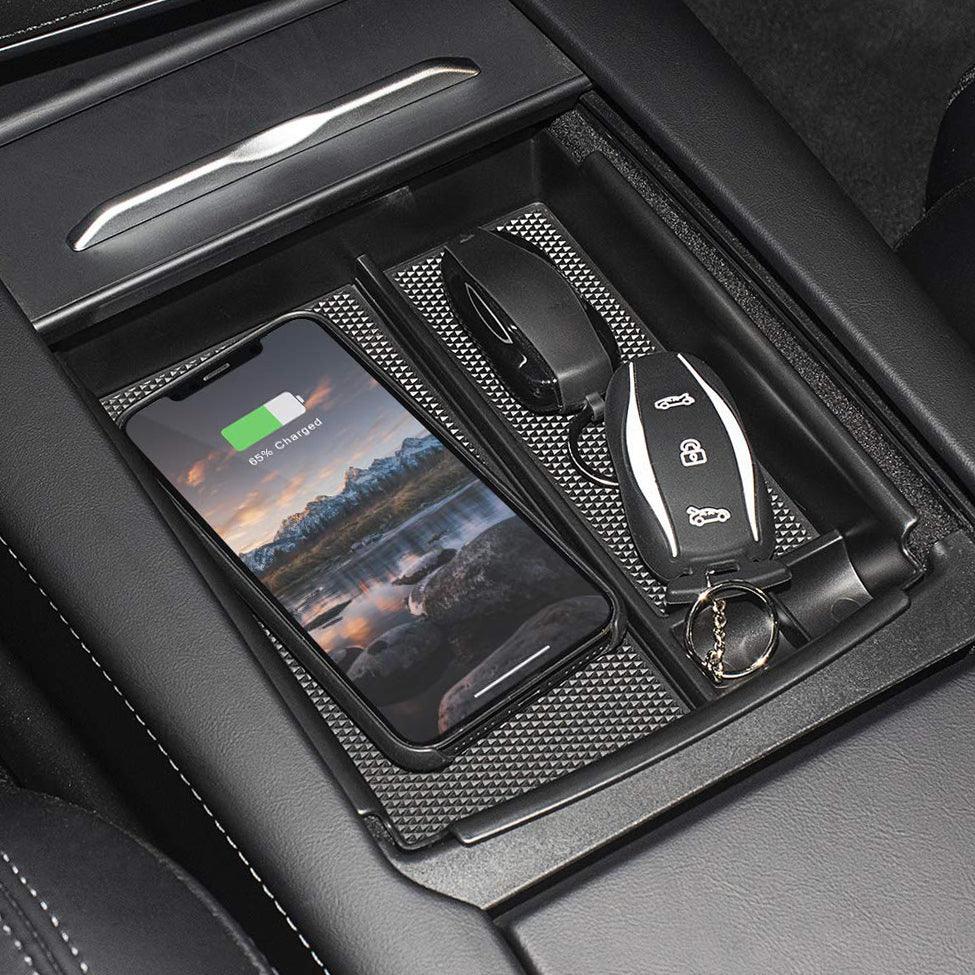 Model S/X Center Console Organizer Storage Box With Wireless Phone Charger (2016-2020)
