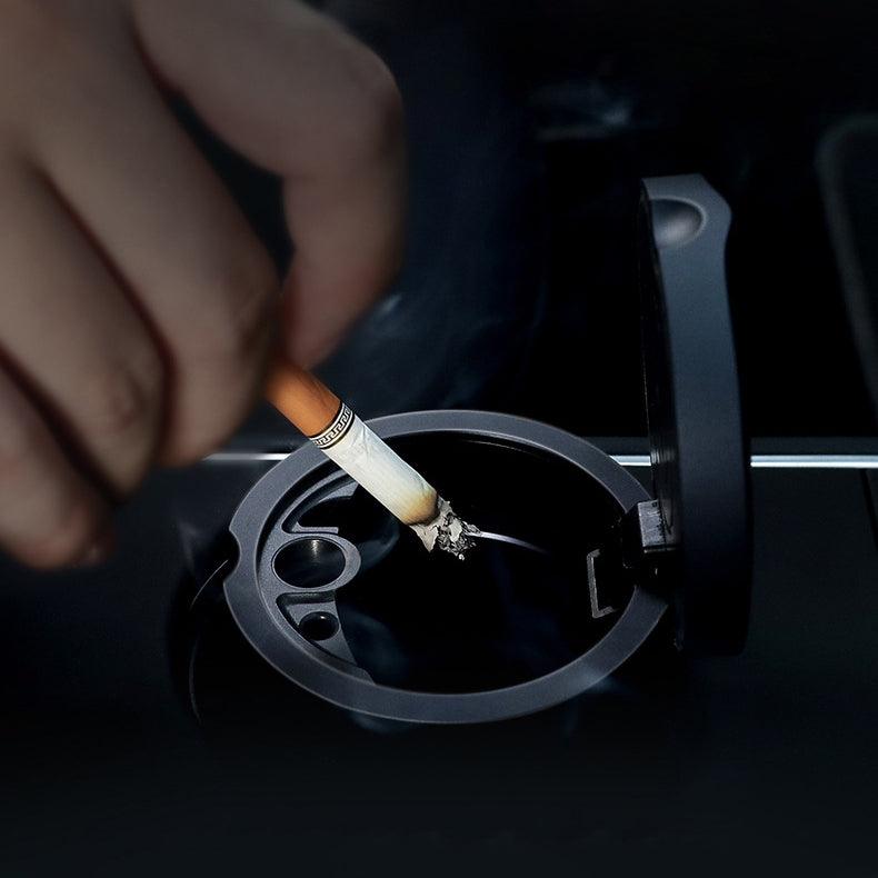 Fordonsaskfat med luktsäkert lock och LED-ljus för Tesla Model 3/Y/X/S (2012-2024）