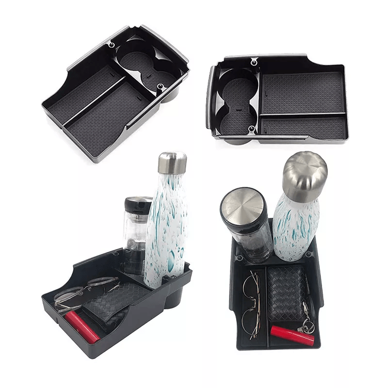 Center Console Storage Organizer With Cup Holders For Tesla Model