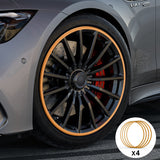 Protetor de aro da roda de liga de alumínio dourado - Fits All Cars (4pcs)