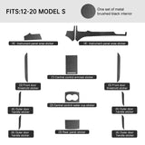 Tesla Adesivo do Kit de Envoltório Interior de Fibra de Carbono para Model S (2012-2020)