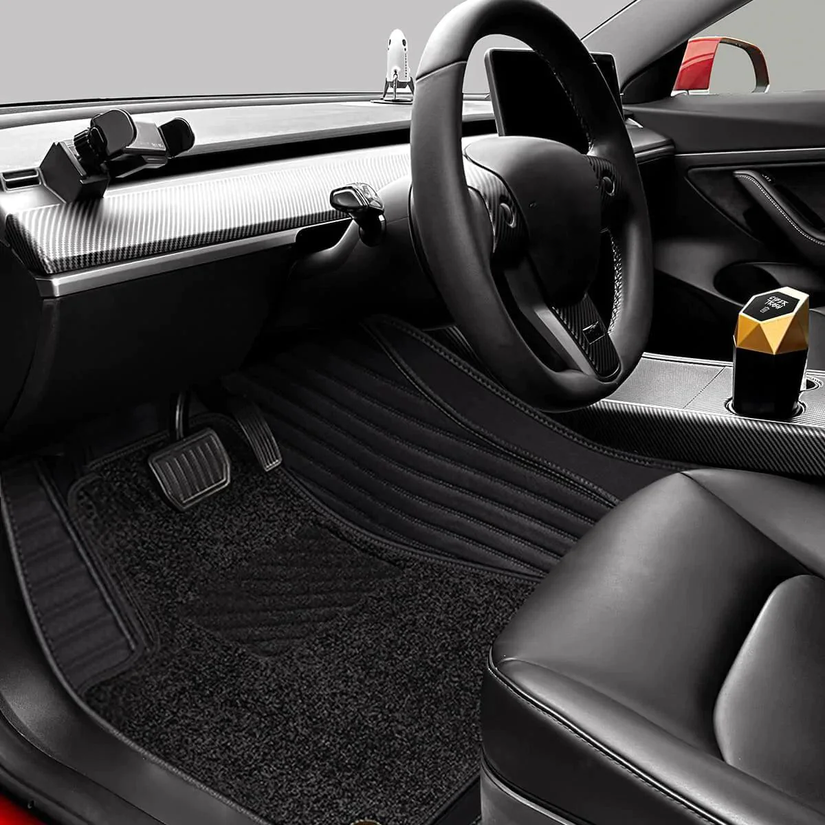 Doppelschichtige Bodenmatte mit Decke für Model X-Zubehör (2018