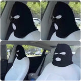 Personalized Funny Hat for Tesla Car Seat Headcover- Fits Model 3/Y/S/X