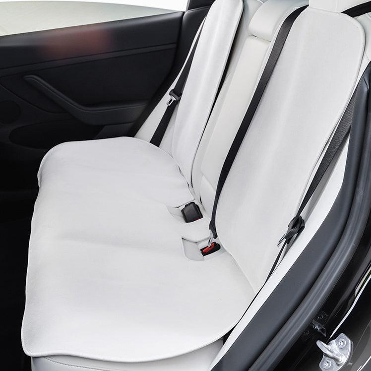 HIFFEY 1 Stück Auto Sitzkissen Für Tesla Model 3 Model Y Model S Model X  Leder Sitzauflage Auto Vordersitze Sitzpolster Cool Atmungsaktiv