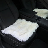 Faux Sheepskin Front Seat Covers Preto / Branco Para Tesla Model S/X/3/Y (2012-2023)