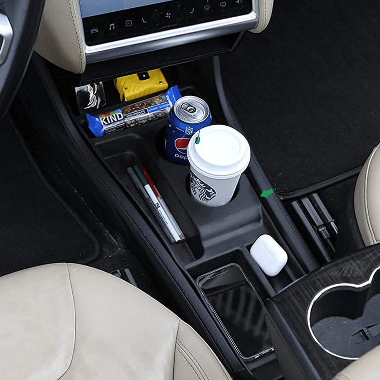 Tesla Model S Center Console Organizer Storage Box, Cup Holder Container (2012-2015)