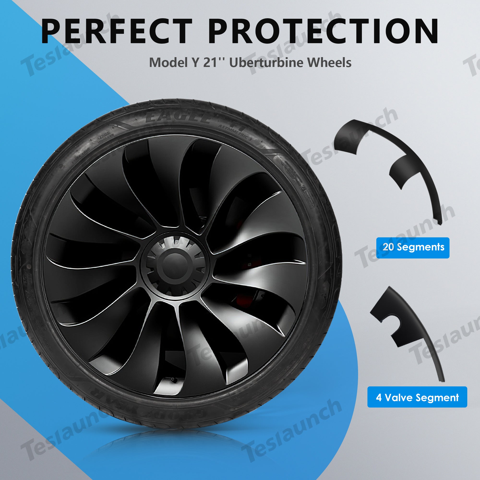 Model Y Rim Protector for 21'' Uberturbine Wheel Ultimate Protection Refreshed Wheels(4 Pack)