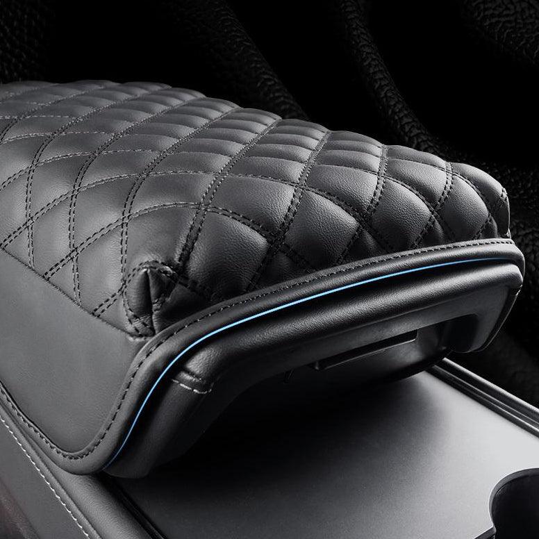 Tesla Model 3 / Y Armrest Leather Cover Soft Material Improves Comfort For Long Distances (2017-2023) - TESLAUNCH