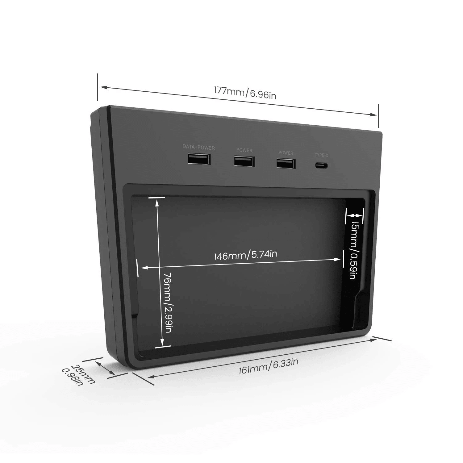 Hub USB pour Tesla Model 3/Y avec 5+ ports USB et stockage Dashcam (2017-2020)
