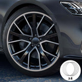 Protettore per cerchioni in lega di alluminio argento-per tutte le auto (4 pz)