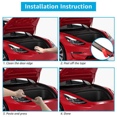 Model 3/Y Kit guarnizioni portiera auto Accessori in gomma insonorizzante per Tesla(2017-2025)