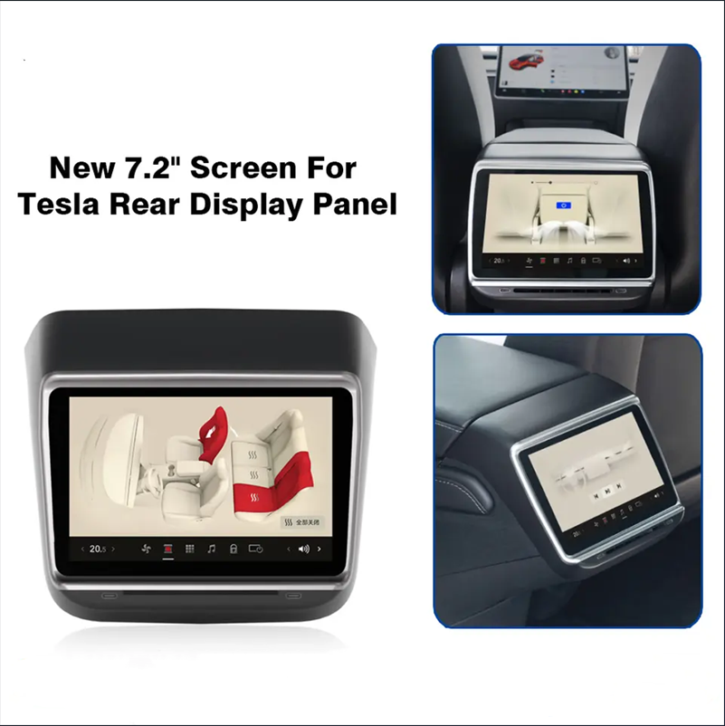 Tesla 7.2” Rear Entertainment & Climate Control Display for Model