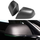 ABS Matte Black Carbon Fiber Mirrors Cap For Model 3 (Carbon Fiber Pattern ABS) (1 pair) (2017-2023) - TESLAUNCH