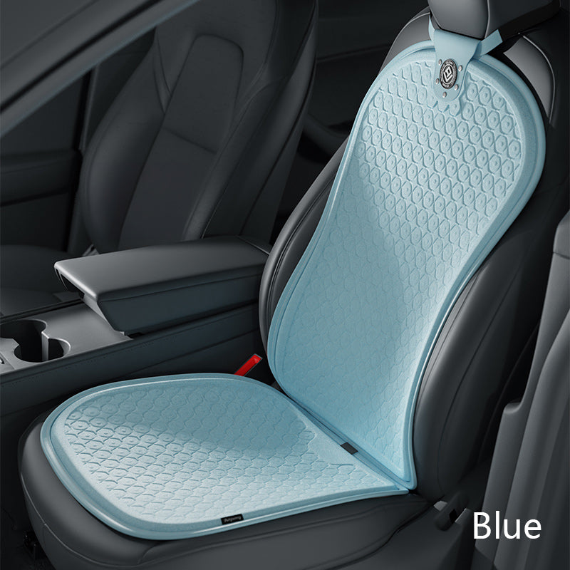 EVAMPIFY Tesla Summer Cool Seat Cushion (Fits All Cars), Blue / Rear Seat Cushion (1 Pc)
