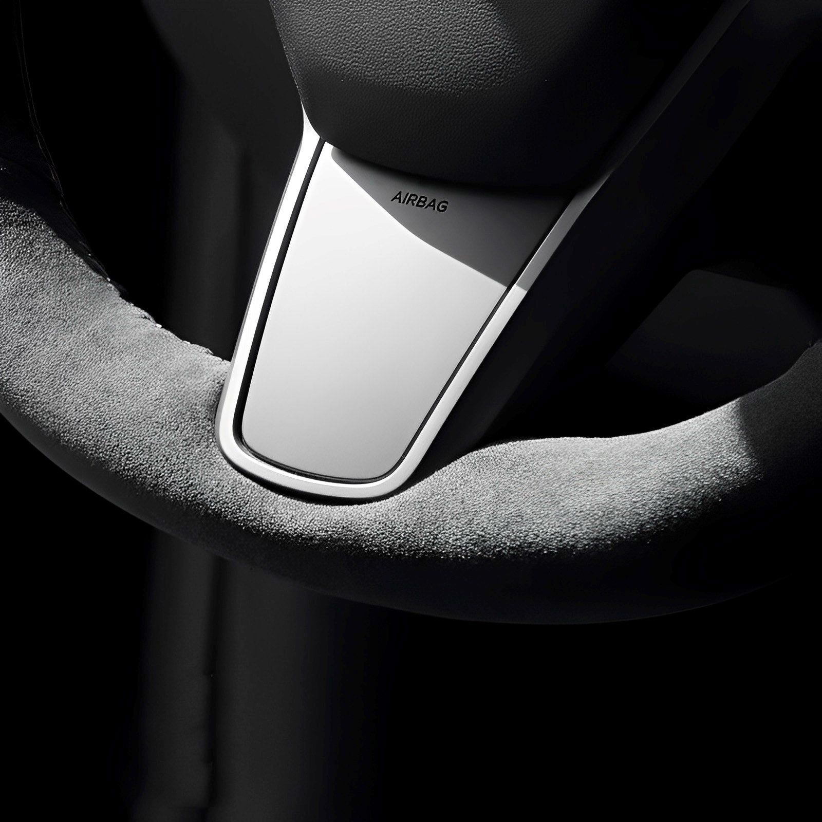 Alcantara-käsinommeltu ohjauspyörän suojus mallille Tesla Model 3/V