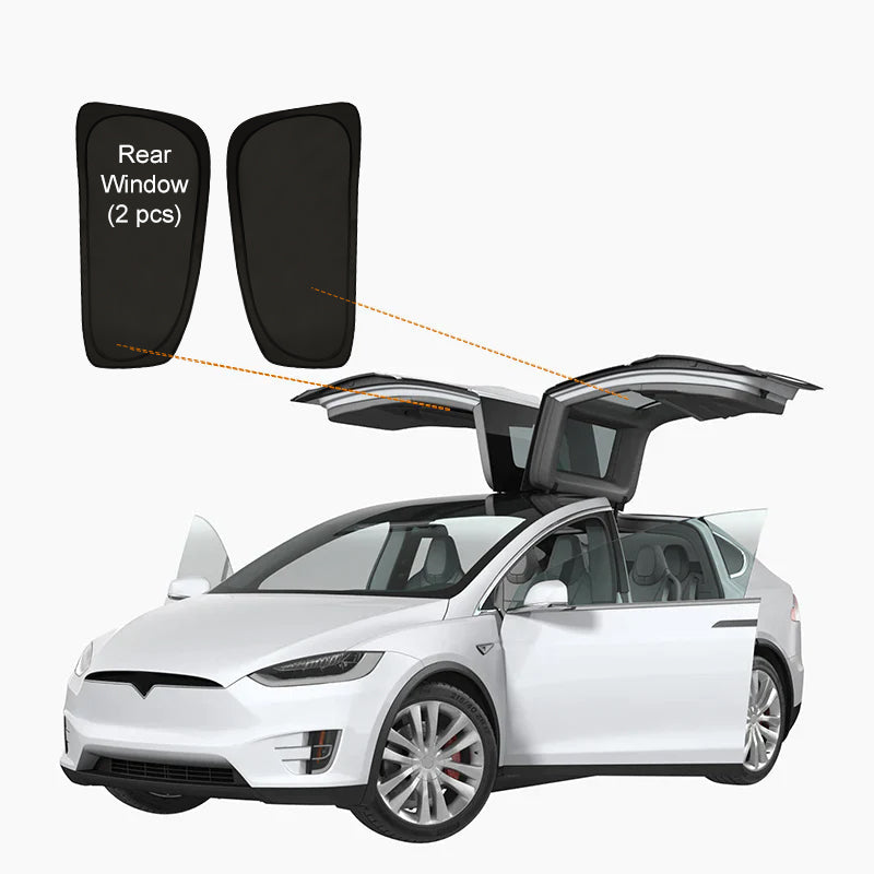 Model X(2015-2024) Privatliv og termisk isolerede solskærme Gardiner til Tesla Uigennemsigtigt solskærm til camping og daglig brug